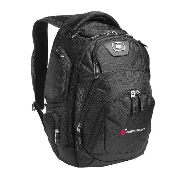 411067 Ogio Stratagem Backpack with Check Point embroidery