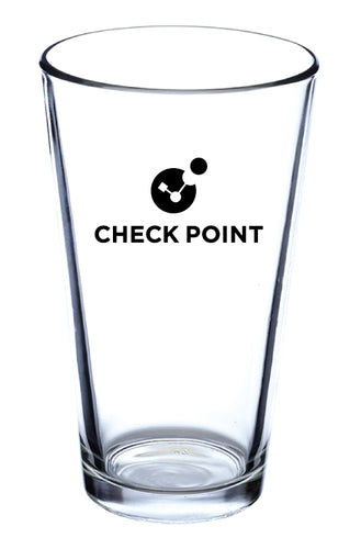 A5139 - 16 oz. Pint Glass with Check Point silk screen logo