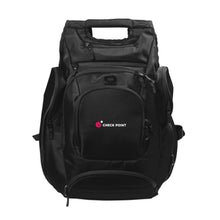 Load image into Gallery viewer, 711107 Ogio Metro Ballistic Backpack with Check Point embroidery lower pocket