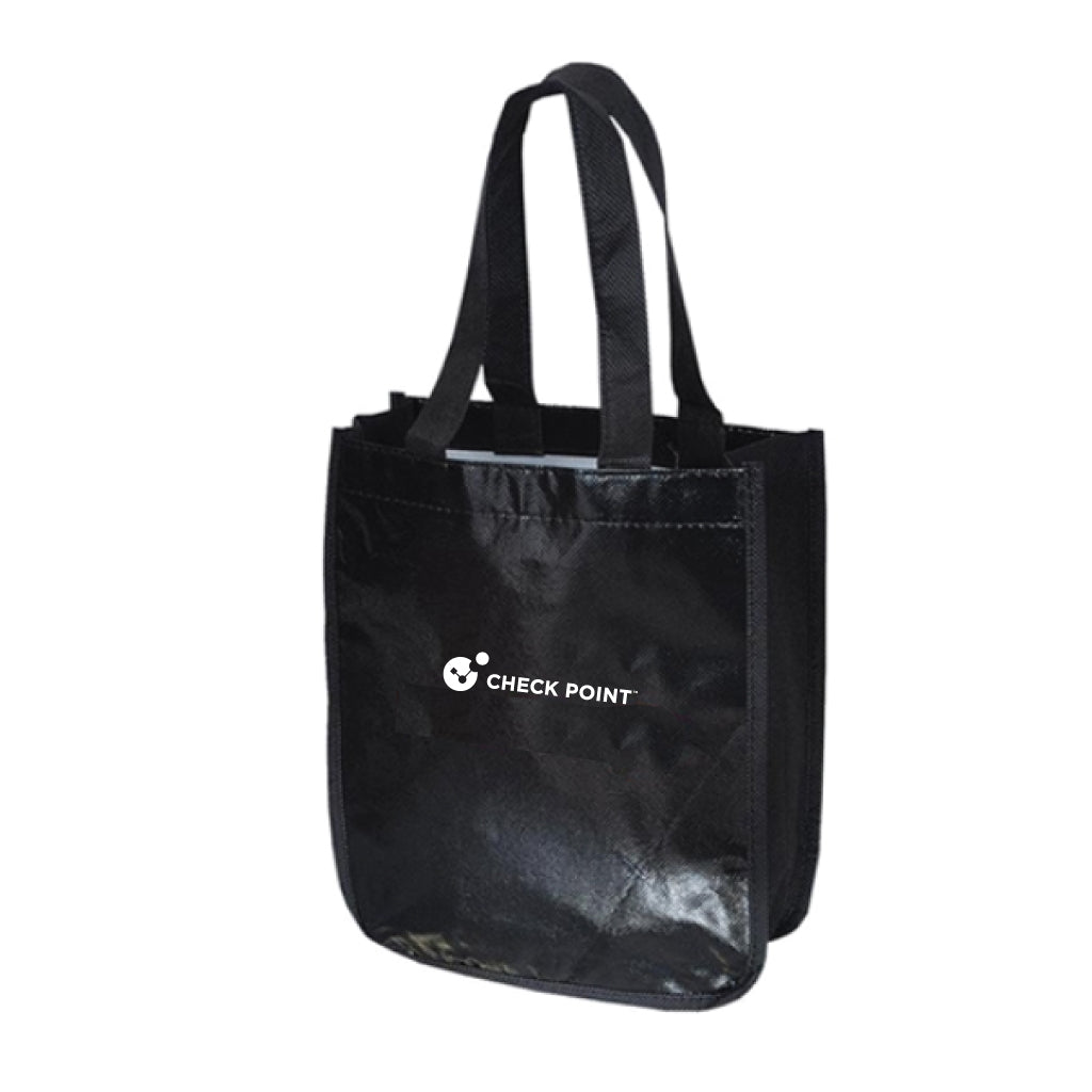 B116-US - Laminated Tote Bag with white Check Point logo