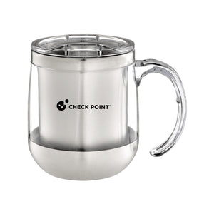 SM-6690 - Brew 14 oz. Desk Mug black Check Point logo