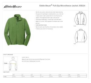 EB224  Eddie Bauer® Full-Zip Microfleece Jacket w/Check Point emb left chest