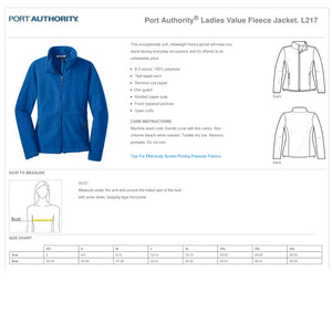 L217 LADIES Port Authority Fleece Jacket w/Check Point emb left chest