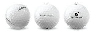 Titleist Pro V1 or Pro V1x Golf Balls with Check Point logo