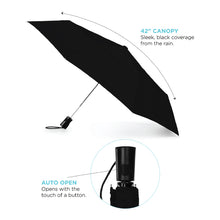 Load image into Gallery viewer, 8850-01 - Black 42&quot; totes 3-Section Auto Open Umbrella
